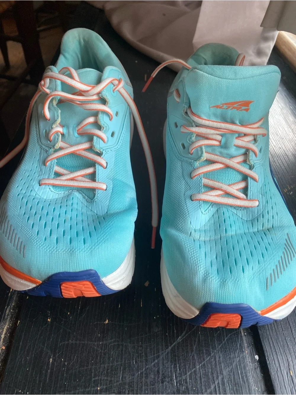 Altra Women's Aqua Running Shoes with Orange Accents